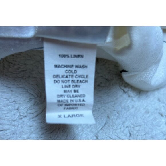 CTC Linens Womens XL Button Down Lagenlook Tunic Shirt Top White Black Print - Picture 4 of 8